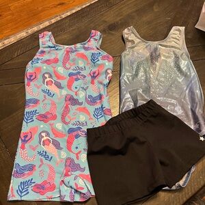 Mermaid and Silver Gymnastics Outfit Set